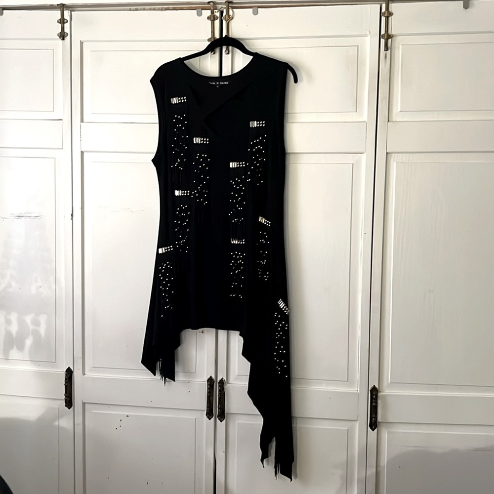 Rock N Karma tunic sleeveless beaded fringe